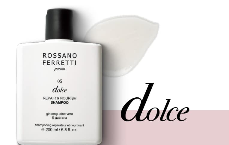 Image of Rossano Ferretti Parma's Dolce nourishing shampoo.