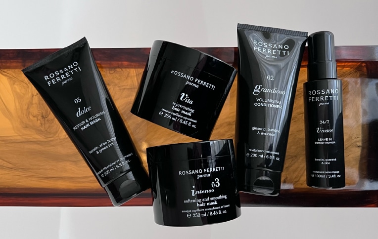 Image of Rossano Ferretti Parma's masks and conditioners.