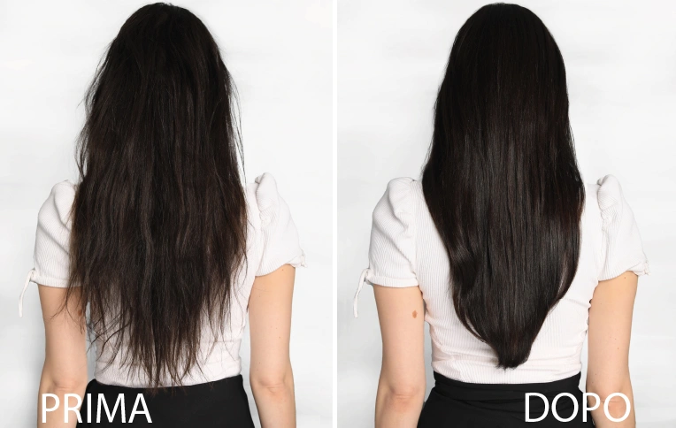 Prima e Dopo trattamento cheratina