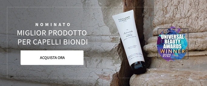 Splendido shampoo, eletto miglior prodotto per capelli biondi, in flacone bianco con tappo nero