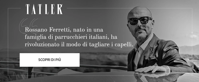 Rossano Ferretti con una quota dalla rivista Tatler