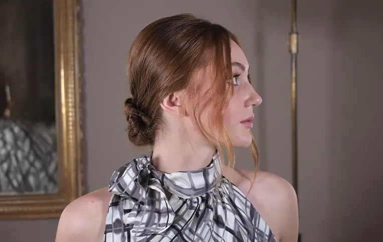 Girls with a Chignon hairstyle