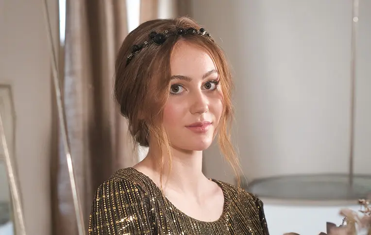 Girls with a hair accessory hairstyle