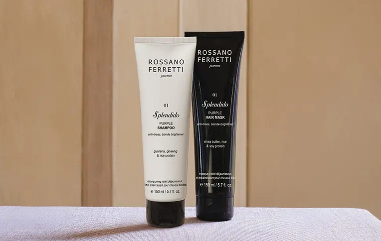 Rossano Ferretti Parma's Splendido Colour purple shampoo and Mask