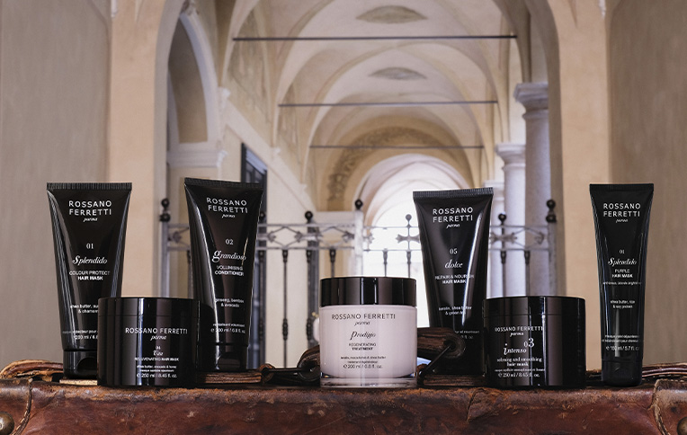 Rossano Ferretti Parma's masks and conditioners.