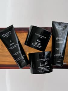 Rossano Ferretti Parma's masks and conditioners.