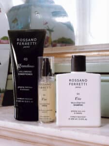 Image of Rossano Ferretti Parma's Men's Anti Hair Fall routine with Vita rejuvenating shampoo, Grandioso volumising conditioner and Vita rejuvenating serum.