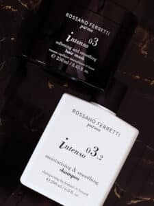 Image of Rossano Ferretti Parma's Intenso smoothing shampoo and mask.