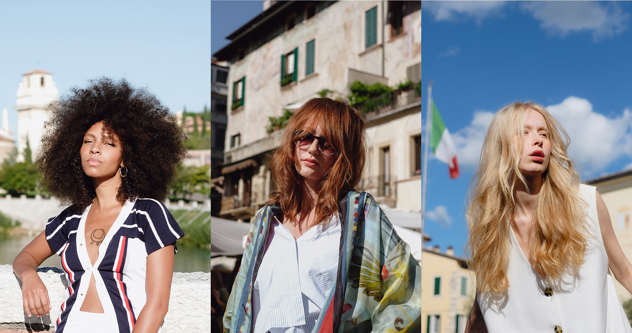 Carousel of images showing pictures of girls and their different hair.