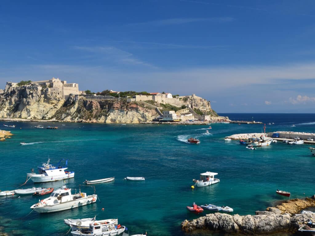 Landscape image showing the scenery of Tremiti.