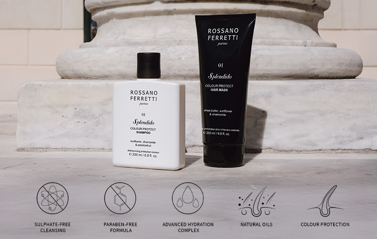Rossano Ferretti Parma's Splendido Colour Protect shampoo and mask