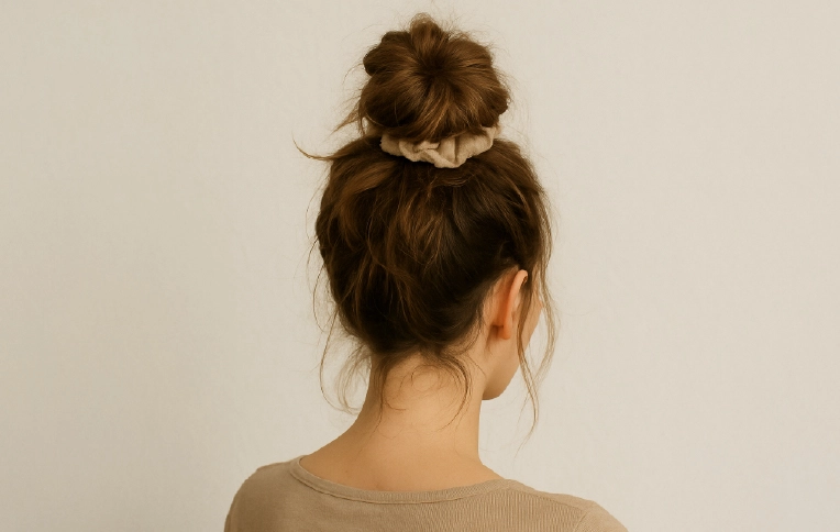 Girl with an updo look