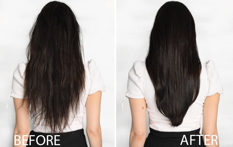 Before and After Keratin Treatment