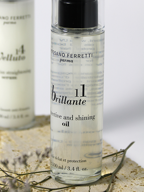 Image of the Brillante protective and shine oil by Rossano Ferretti Parma.