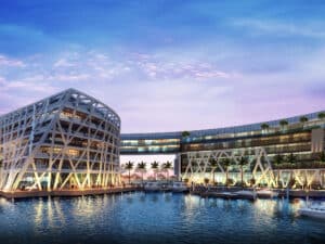 Picture of the Abu Dhabi Edition hotel located at Al Bateen Marina.